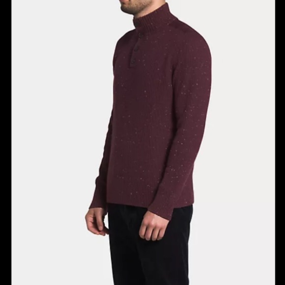 New the North face crestview quarter button down sweater in root brown - Picture 2 of 16